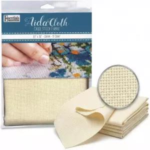 레저 아트 에센셜 에이다 천 11 카운트 크림 30 x 36 인치 크로스 스티치 원단 심지어 직조 면 자수