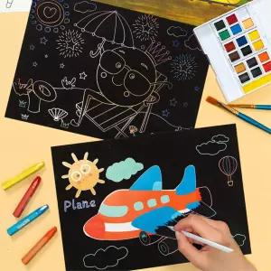 어린이미술활동 양면도안 스크래치종이10장 창의력 영유아교구 교육기관 상상력