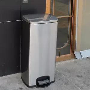 스테인레스 30L 업소용 스틸 화장실 25L 사각 기본형 쓰레기통 카페