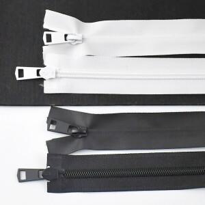 2개 5개입  방수 나일론 지퍼  재봉용 60-150cm 오픈형 재킷용 투명 더블 슬라이더 텐트 잠금 부자재