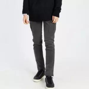 남성 데님 카고 팬츠 남자 스키니 캐주얼 포켓 바지청밴딩 청바지 스판청 카고청