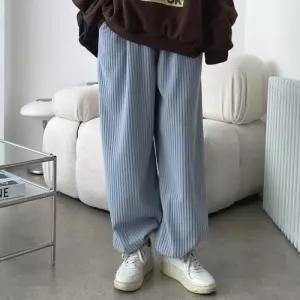 [문에이블]문에이블 겨울 여자 여성 루즈핏 와이드 조거 코듀로이 트레이닝 밴딩 팬츠