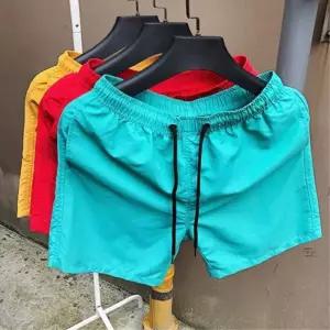 [옷자락]남녀공용 여름 비치팬츠 무지 3부 밴딩