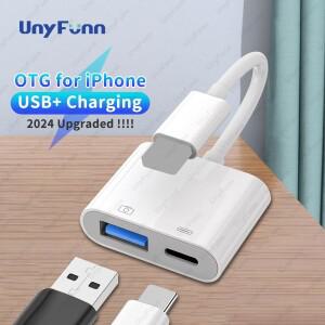 iphone 호환용 충전 포트가 있는 OTG 어댑터 조명용 트레일 카메라 카드 리더기용 USB 플래시 스틱