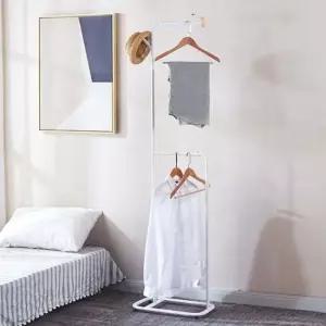 [무료배송] 쿨샵 2단 스탠드행거 슬림형행거 드레스룸헹거 화이트