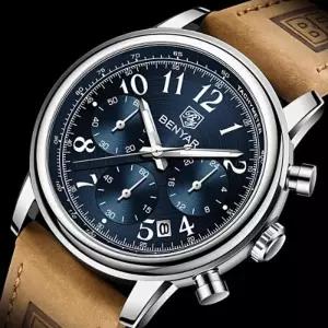 [백스테이]B118WC 고급 남자 소가죽 남자 손목시계