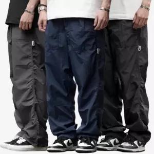 [아이에스이랩]남여공용 스트릿 힙합 트레이닝 와이드 팬츠 2PM034