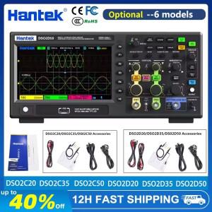 한텍 디지털 오실로스코프 DSO2D50/2D35/2D20/2C20/2C35/2C50 2채널 USB 200/350/500Mhz 휴대용 테스터 미