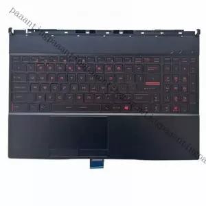호환  MSI GE65 MS-16U1 상단 케이스 손목 받침대 커버 레드 백라이트 키보드용 새 제품