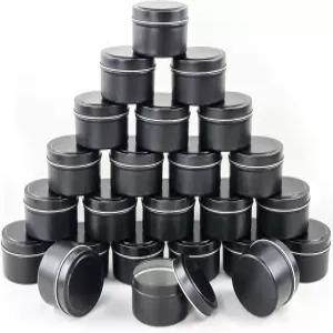 EricX 라이트 캔들 틴 24피스 4온스 제작용 블랙