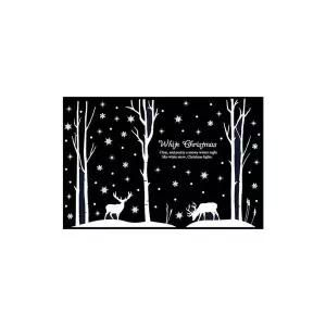 크리스마스 유리창 스티커 숲속의 루돌프 중형