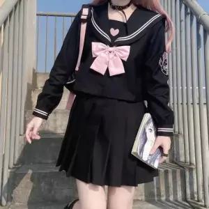 세일러복 핑크 러브레터 두줄라인 블랙 마린 세라복 긴팔 교복
