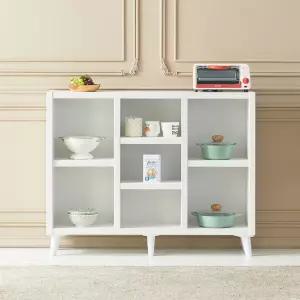 [우아미가구]우다 멀티 수납 정리함 2단 책장 다리형 1200