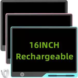 가성비태블릿 16인치41cm USB 충전식 LCD 태블릿 충전 교육용 크리스마스