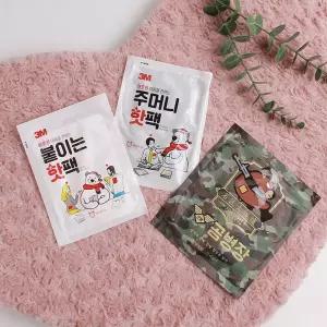 국내생산 핫팩 부착형 주머니 곰병장 손난로 일회용 160g 명장불난로 흔드는 군용 캠핑