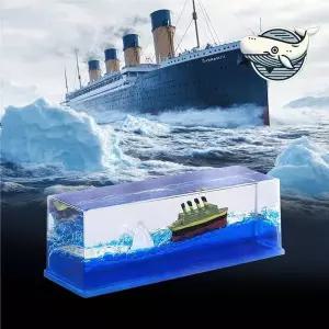 타이타닉 디자인 사각 워터볼 인테리어 소품