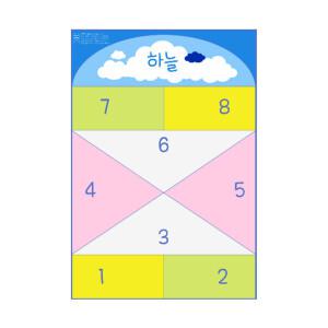 월드토이 New 사방치기놀이 안전매트/170599/놀이매트 땅따먹기 민속놀이