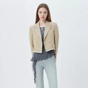 [롯데백화점]에고이스트 셔츠배색 탈부착 숏 자켓 ES2TJ400