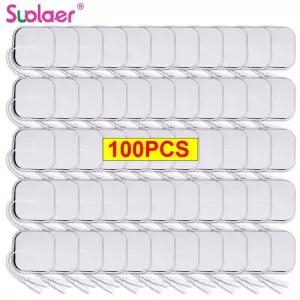 허리마사지기 안마기 5x5cm 4x4cm 근육 자극기 전극 패드 수십 디지털 마사지 기계 부직포 접착 교체