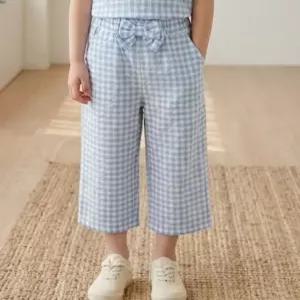 리틀밥독 키즈 여름옷 솔레PT 여아 시원한 지지미 소재 6부 와이드바지 B252MWP08