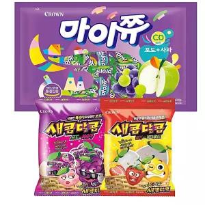 크라운 마이쮸 포도720g+새콤달콤 포도200g+딸기200g 서치생활