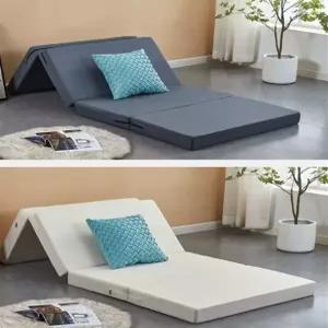 캠핑 매트리스 접이식 토퍼 휴대용 메모리폼 수면매트 바닥 4단 폴딩