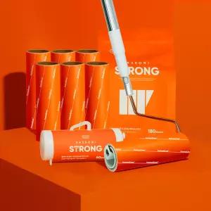 스트롱 사선 긴 돌돌이 밀대 테이프 클리너 롱핸들+리필 7개