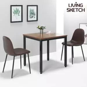 보브 700 사각 월넛 업소용 테이블 카페 티테이블 원룸 식탁