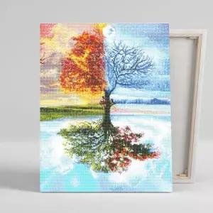 [아트박스]/아이러브페인팅 DIY캔버스형 보석십자수 40x50cm 계절을 품은 나무
