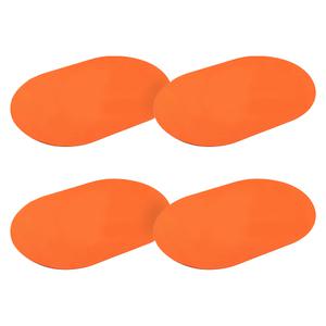 코지테이블 타원 가죽 테이블매트 오렌지, 40cm, 4개