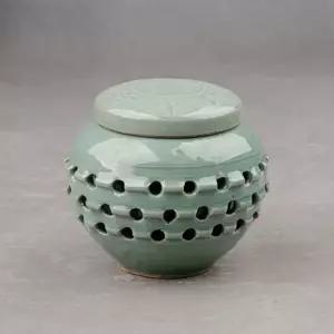 [텐바이텐]청자 운학 투각 소금단지 600g 꿀항아리