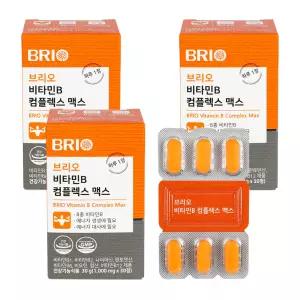 브리오 비타민B 컴플렉스 맥스 3개 / 판토텐산 나이아신 비오틴 비타민 B12 B1 B2 B6 비 영양제
