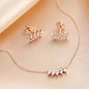 [신세계라이브쇼핑][비앤비골드] 14K 마퀴즈 왕관 큐빅 주얼리세트 NPS29294