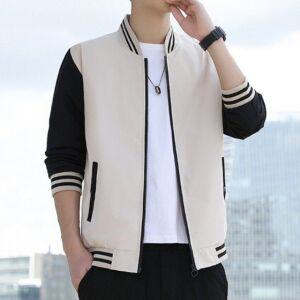 남자 봄 가을 배색 항공점퍼 블루종 바람막이 간절기 야구 점퍼 과잠바 TS811