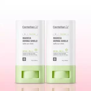 [본사직영] (3초쿨링/야외용) 마데카 더마쉴드 세이프 선스틱 18g 2개