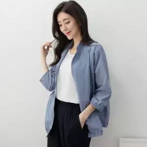 드리다 겉옷 바람막이 야상 여성 봄 여름 아우터 40-50대 7부 루즈핏 면 경량 점퍼 간절기 미시옷 엄마
