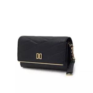 닥스 액세서리 25FW [CARLISLE MODERN]블랙 칼라일 패턴 골드 DD 3단 반지갑 DCWA5F414BK