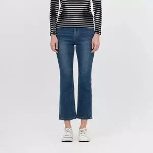 여성) 시계포켓 변형 오비안밴드 바이오스톤워싱 슬림 NE핏(크롭)_AN1DNE262-MB