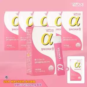 알찬건강 알파 CD 제로핏 알파시클로덱스트린 파우더 식이섬유 자두맛 6박스(90포) + 1박스 추가 증 정 / 3개월분 