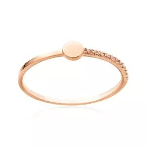 *커스텀 가능*  14K 원형 오브 큐빅 각인 커스텀 반지 RSS41946