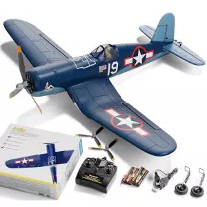 LEAMBE 브러시리스 4채널 RC 비행기 F4U Corsair 500mm 원격 제어 비행기 전투기 RTF, 6축 자이로, 3가지