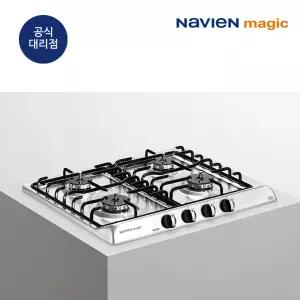 나비엔매직 빌트인 4구 가스레인지 매립형 가스쿡탑 560x480 GRB-9004 전원코드식
