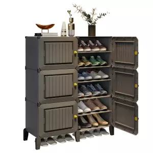 플라스틱 신발장 운동화 입구 신발수납 정리대 보관 정리 케이스 사무실 수납장 선반