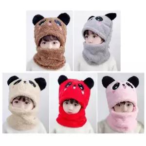 [룽스]키즈 유아동 팬더 마스크 유아털모자 목도리 모자