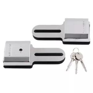 [룽스]양문 잠금장치 유리문도어락 보조키 도어락