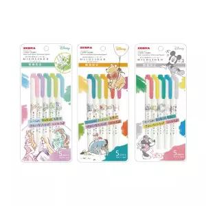 아트박스/제브라 마일드라이너 형광라이너 트윈마카 DISNEY 5색 형광펜