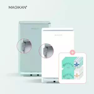 매직캔 쓰레기통 휴지통 [히포2 오토실링+리필 10개] 기저귀 페달형 저소음