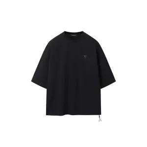 [커스텀멜로우](강남점) 블랙 오버사이즈핏 다잉 티셔츠 CQTAM25421BKX
