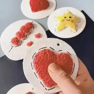 15PCS 거품 그림 종이 DIY 크리 에이 티브 3D 아트 드로잉 스폰지 종이 압축 목재 펄프 드로잉 보드 꼬집는