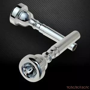 1pc 전문 트럼펫 마우스피스 7C5C3C1.5C1C 구리 도금 실버 마우스피스 악기 황동 교체 부품